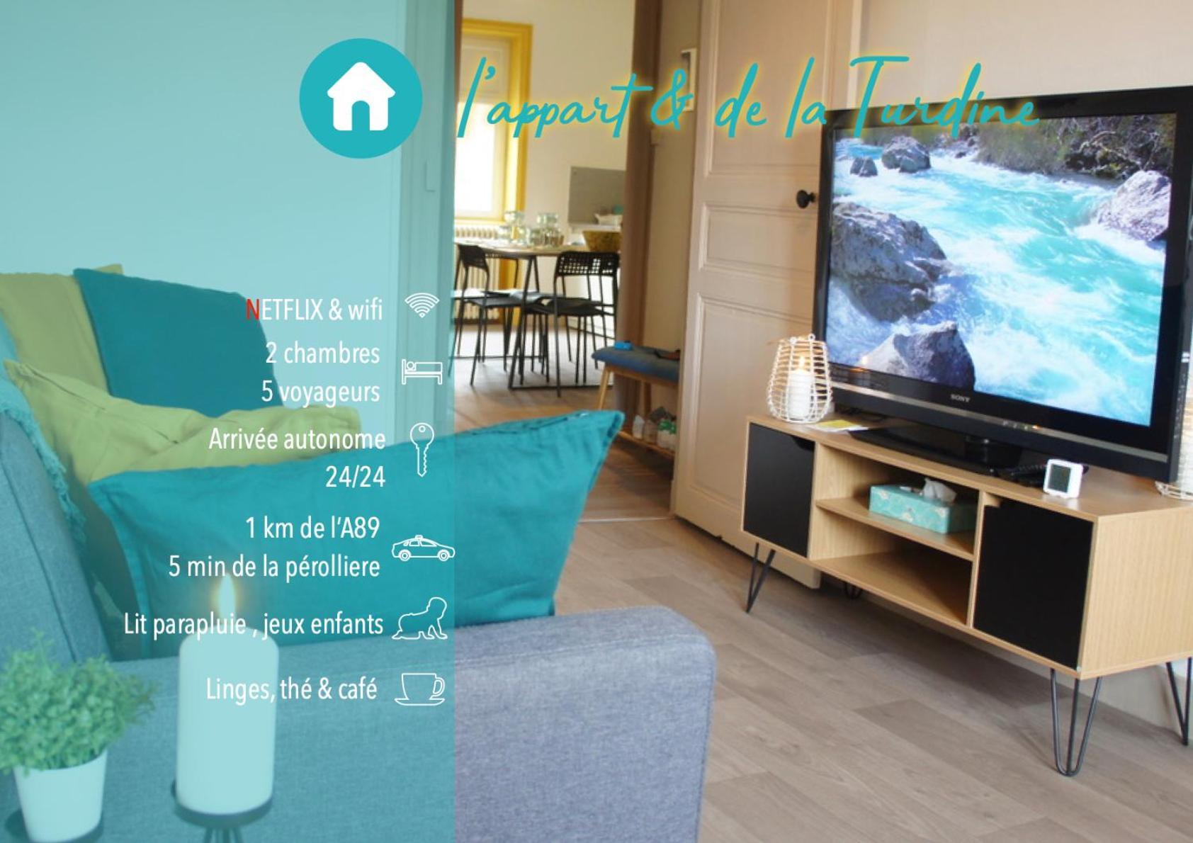 L'Appart & De La Turdine A L'Arbresle Entree Autonome Eveux Exteriör bild